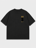 Build the Table - Foundation Black heavyweight tee, front view