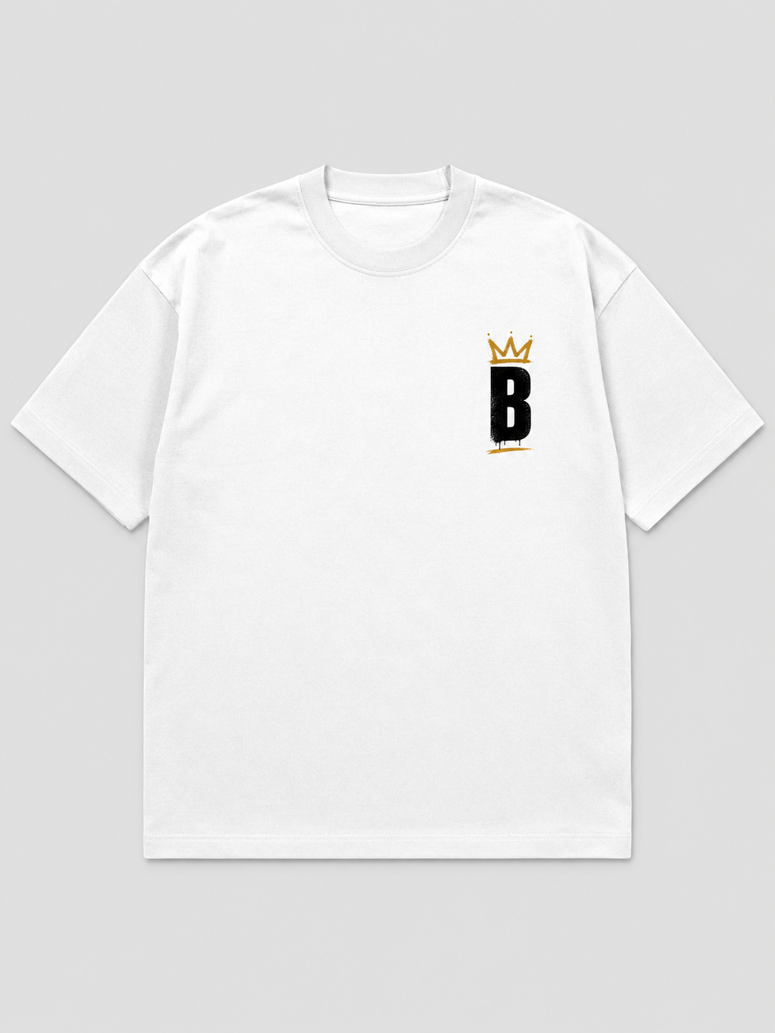 Build the Table - Blueprint White heavyweight tee, front view