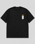 Build What They Couldn't - Foundation Black heavyweight tee, front view