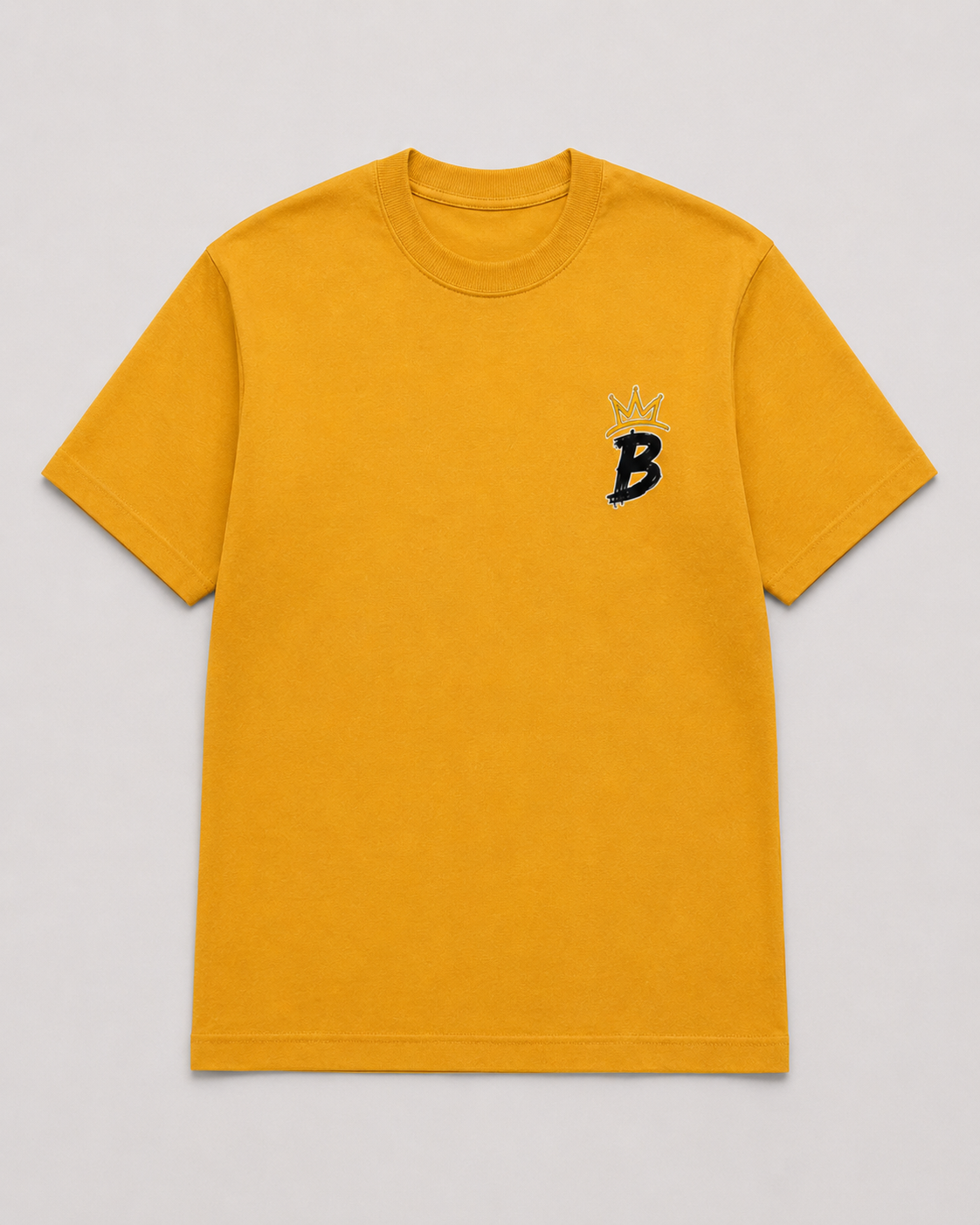 The Work Walks In Before You Do - Legacy Gold heavyweight tee, front view