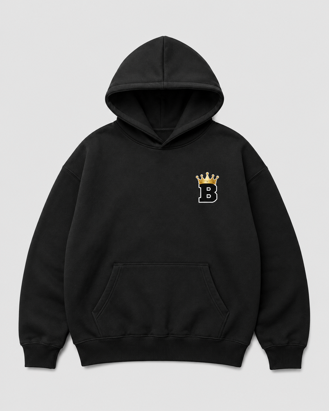 Start the Legacy - Foundation Black heavyweight hoodie, front view