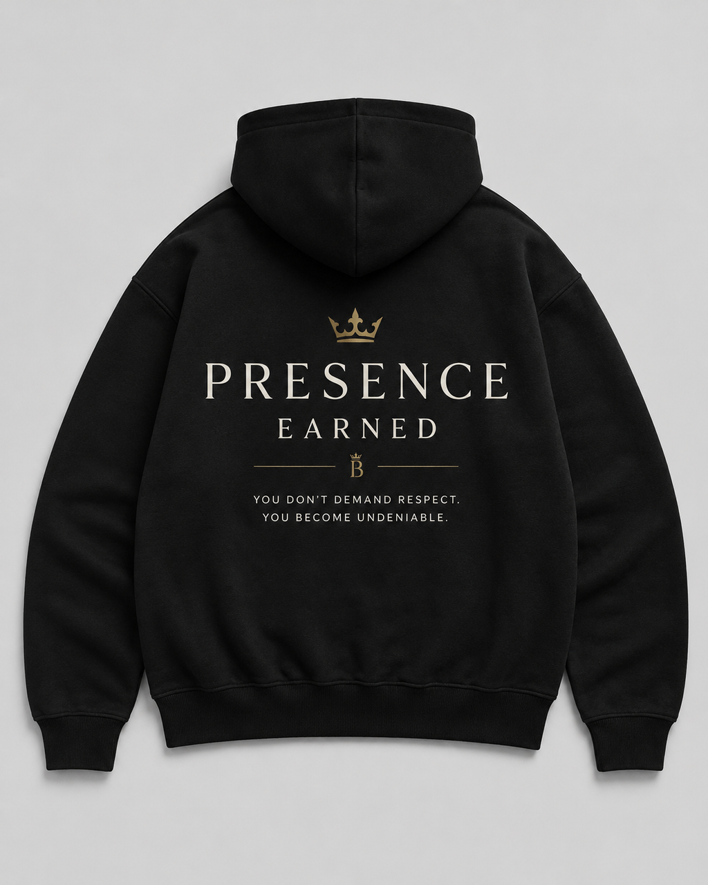 Presence Earned hoodie back
